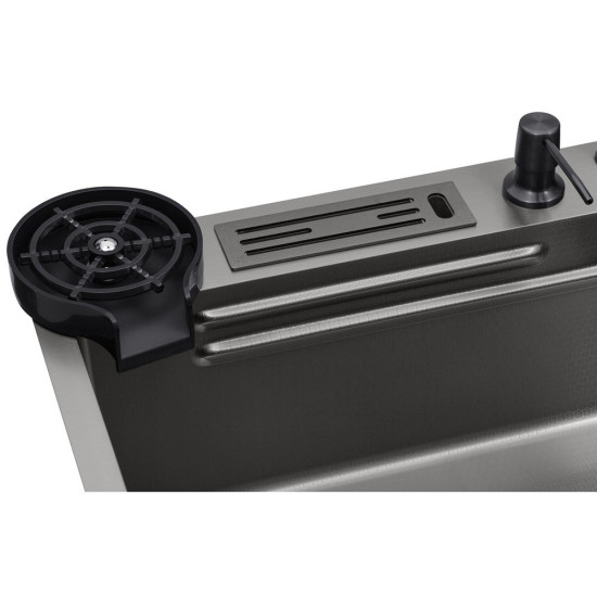 Кухонная мойка Kroner KRP Schwarze - SET7545NB PVD (3.0/0.8 мм)
