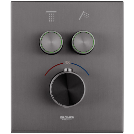Душевая система скрытого монтажа термостатическая Kroner Element Thermo 211461-5301