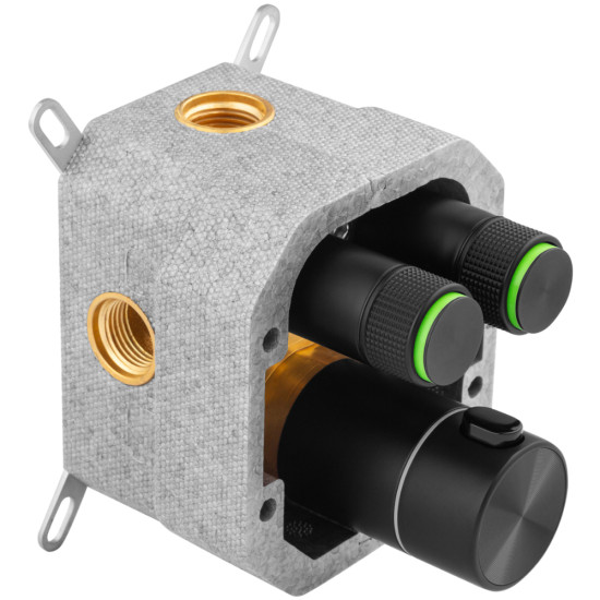 Душевая система скрытого монтажа термостатическая Kroner Element Thermo 211461-3801