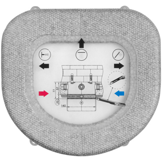 Душевая система скрытого монтажа термостатическая Kroner Element Thermo 211462-0101