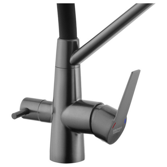 Смеситель для кухни с подключением к фильтру Kroner KRP Edelstahl Klassisch - PVD03817BLK