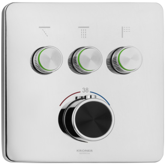 Душевая система скрытого монтажа термостатическая Kroner Element Thermo 211462-0101