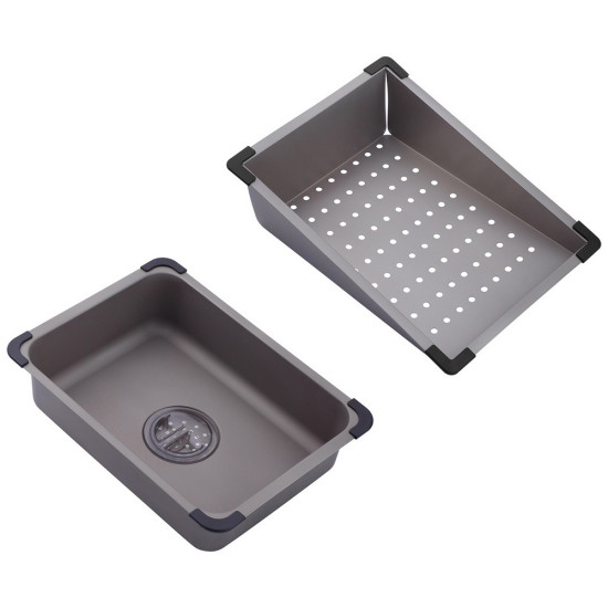 Кухонная мойка Kroner KRP Schwarze - SET7545NG PVD (3.0/0.8 мм)