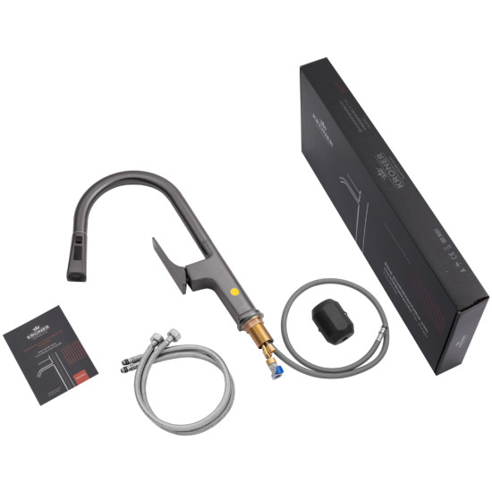 Смеситель для кухни с выдвижным изливом Kroner KRP Vog - GRP030-T