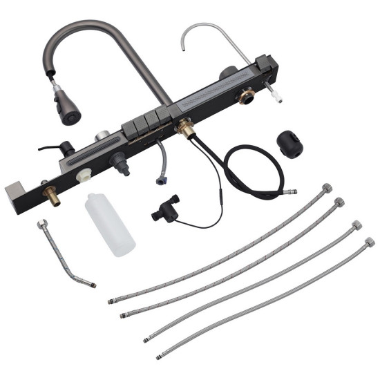 Кухонная мойка Kroner KRP Schwarze - SET7546ARTHM PVD (3.0/0.8 мм)