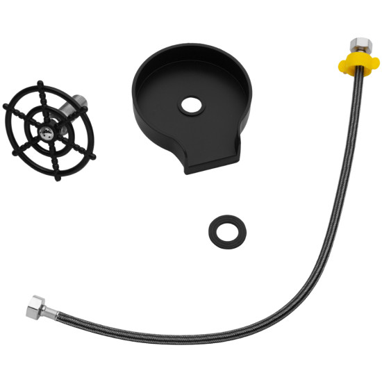 Кухонная мойка Kroner KRP Schwarze - SET7545F4HM PVD (3.0/0.8 мм)