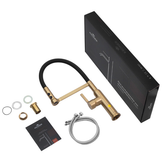Смеситель для кухни Kroner KRP Ersel - GBG03112BLK