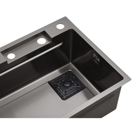 Кухонная мойка Kroner KRP Schwarze - SET7545HM PVD (3.0/0.8 мм)