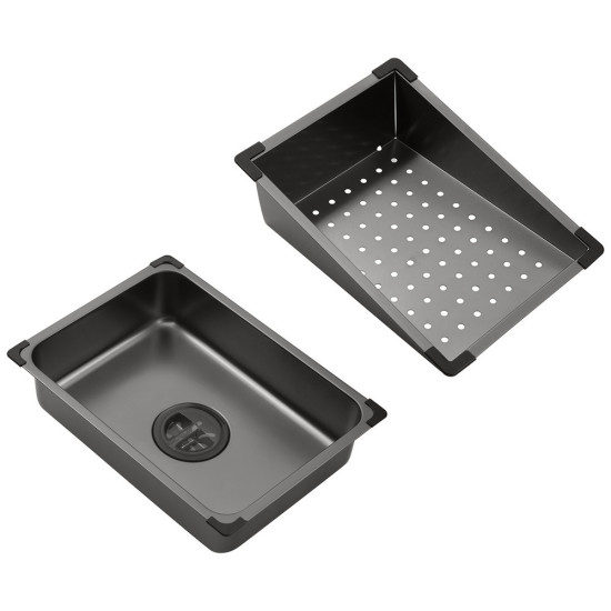 Кухонная мойка Kroner KRP Schwarze - SET7545NB PVD (3.0/0.8 мм)