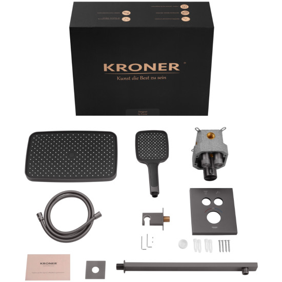 Душова система прихованого монтажу термостатична Kroner Element Thermo 211461-5301