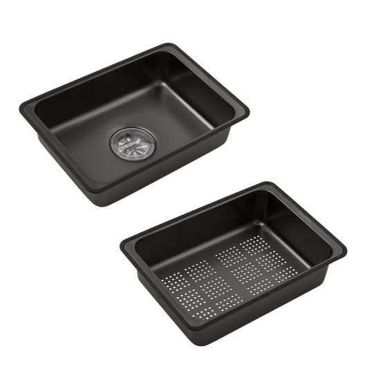 Кухонная мойка Kroner KRP Schwarze - SET7545HM PVD (3.0/0.8 мм)