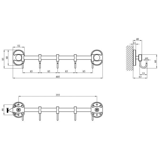Гачок для ванної кімнати Kroner KRM Elbe - ACC2914-5