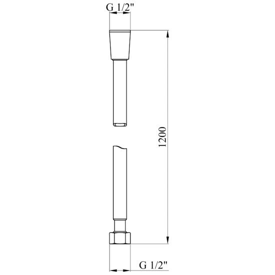 Шланг для душу Kroner KRM - SCH608 Anti-Twist  120 см