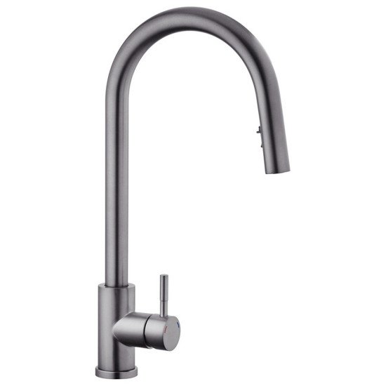 Смеситель для кухни с выдвижным изливом Kroner KRP Edelstahl Klassisch - PVD03915
