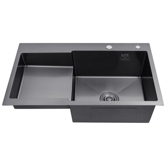 Набор 3в1 Kroner KRP Schwarze - 7848RHM PVD (3.0/1.0 мм) + Kroner KRP Spender - 026 + Kroner KRP Graz - GRP030-T