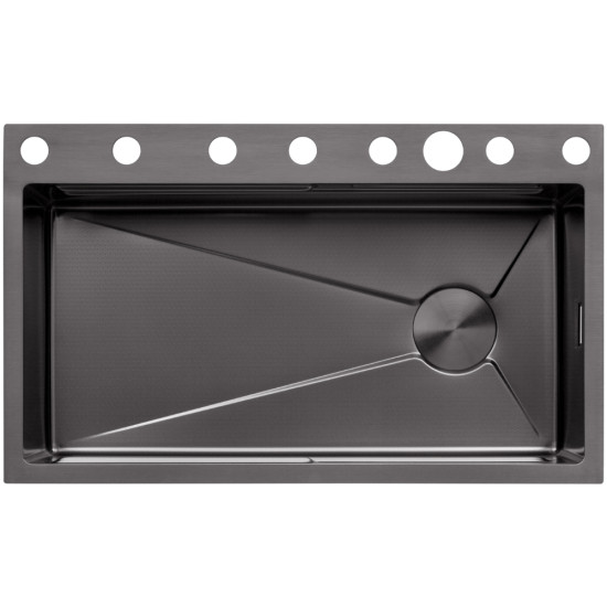 Кухонна мийка Kroner KRP Schwarze - SET7545F4HM PVD (3.0/0.8 мм)