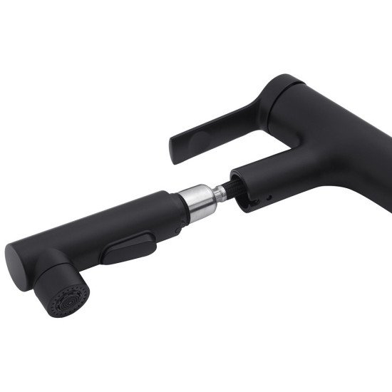Смеситель для раковины с выдвижным изливом Kroner KRP Edelstahl Klassisch - SCH030-T