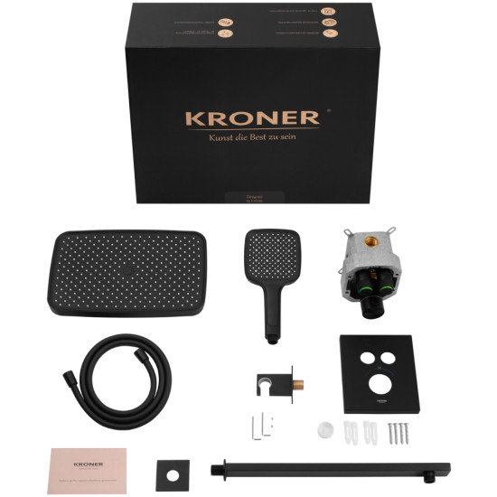 Душевая система скрытого монтажа термостатическая Kroner Element Thermo 211461-3801